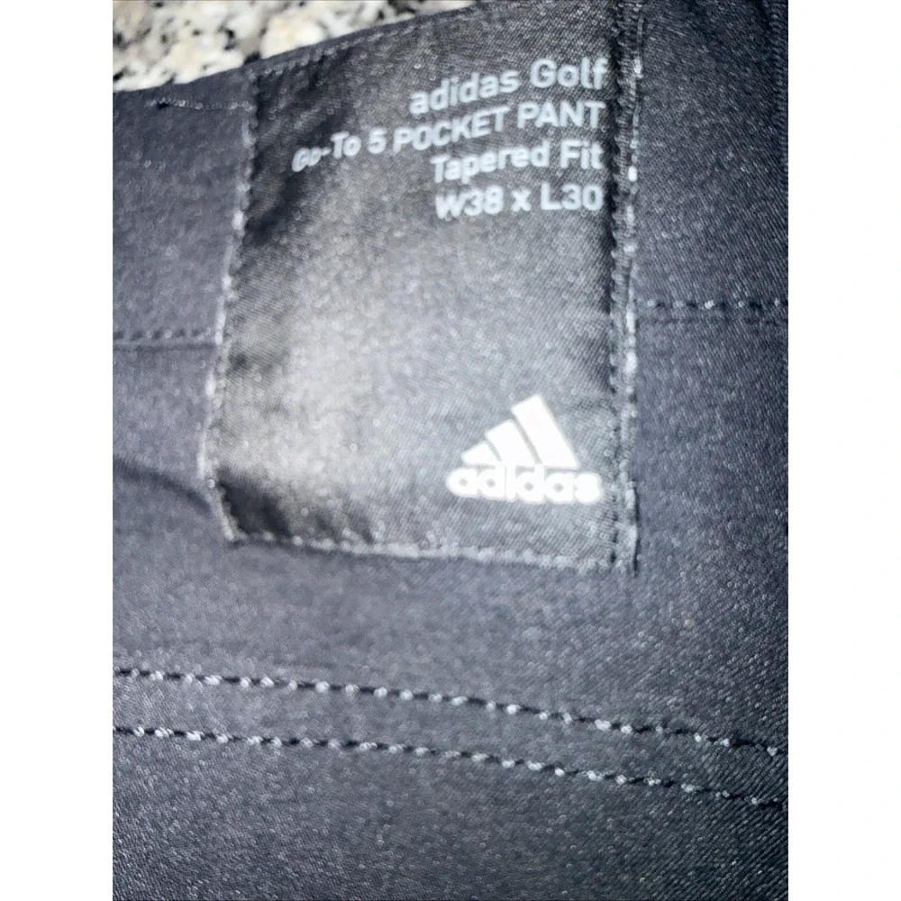 Adidas Prime‎ Green Golf 38X30 Navy 5 Pocket Tapered Fit Pants